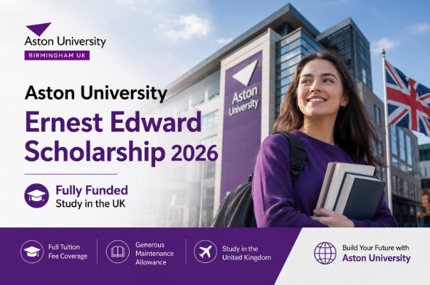 Ernest Edward Scholarship 2026 Aston University UK